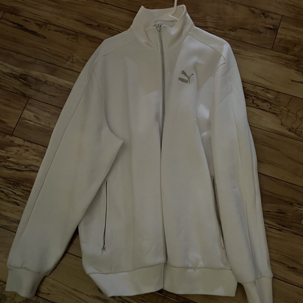 Puma zip sweatshirt white size XXL